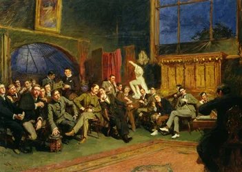Abend im Atelier mit meinen Schülern, 1886