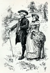 Eine Illustration aus Der Pfarrer von Wakefield, 1889, 1907