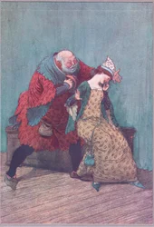 Ich kann nicht lügen, und sie sagen, du bist dies und das wie viele dieser lispelnden Weißdornknospen, Illustration aus Die lustigen Weiber von Windsor, 1910