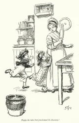 Illustration für Northanger Abbey von Jane Austen (Lithografie)