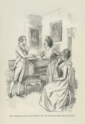 Mrs. Jennings versicherte ihm sofort, dass sie keine Umstände machen würde