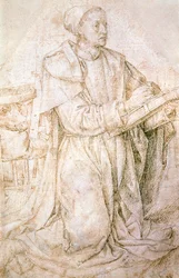 Studie für St. Lukas, von Hugo van der Goes