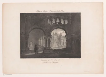 Dekorstück für die Oper Robert le diable Theatre Royal Francais de la Haye
