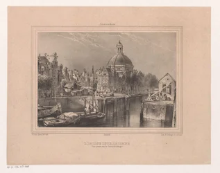 Ansicht des Stromarkts, des Singels und der Lutherischen Kirche