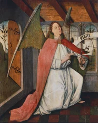 Erzengel Gabriel, Detail aus der Verkündigung