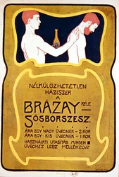 Ungarische Werbung für Eau de Toilette Brazay, ca. 1900