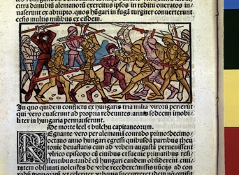 MAGIARS Kampf: Illustration aus dem Buch "Chronik von Ungarn"