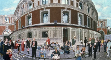 Spaziergänger bei der letzten Nacht, Royal Albert Hall