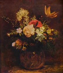 Schale mit Blumen, 1864, 1935
