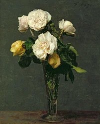 Rosen in einem Champagnerglas, 1873