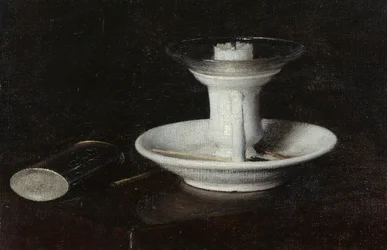Weißer Kerzenleuchter, 1870