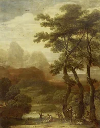 Landschaft mit Jägern