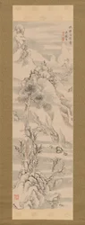 Winterlandschaft im Stil von Guo Zhongshu, spätes 18. Jahrhundert