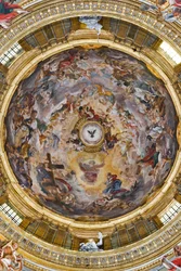 Paradies, das Jesus preist, und die Pendentifs mit Propheten, Evangelisten und Kirchenlehrern