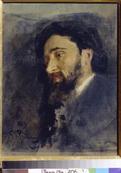 Porträt des Schriftstellers Wsewolod Michailowitsch Garschin