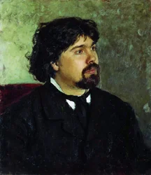 Porträt des Künstlers Vasily Surikov, 1848-1916, 1885