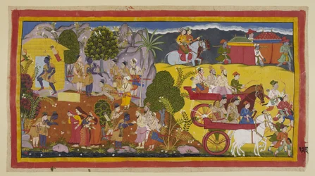 Trotz der Bitten seines Bruders, nach Ayodhya zurückzukehren, bleibt Rama fest entschlossen, den Befehl seines Vaters zu befolgen. Schließlich gelingt es ihm, Bharata zu überzeugen, das Königreich bis zu seiner Rückkehr nach vierzehn Jahren zu regieren. Bh