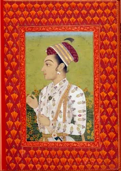 Indische Kunst: Prinz Shudja, zweiter Sohn von Shah Jahan, Gouverneur von Bengalen, Mughal-Ära