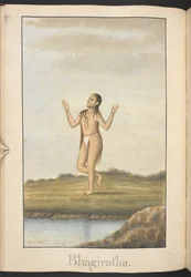 Bhagiratha, ein Vorfahre von Rama, der Buße tut