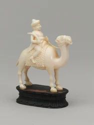 Schwarzer Springer, Schachfigur, Indien, um 1820