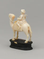 Schwarzer Springer, Schachfigur, Indien, um 1820