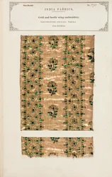 Gold- und Käferflügelstickerei aus Madras, aus 