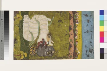 Isfandiyar greift den Drachen an, ca. 1760