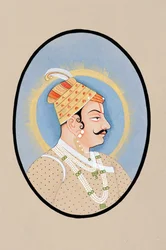 Miniaturmalerei von Maharaja Pratap Singh Kishangarh