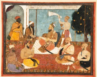 Muhammad Adil Shah wählt ein Juwel, um 1650