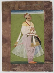 Porträt des Rathor-Häuptlings Bhagwan Das, aus dem Mertia-Clan von Rian, Jodhpur, 1820