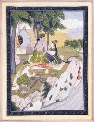 Rama und Sita mit Lakshman, um 1800
