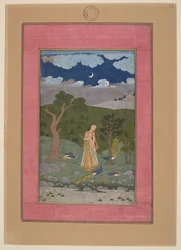 Sorath Ragini, Indien, Hyderabad, um 1760; Johnson Album 37, Nr. 24