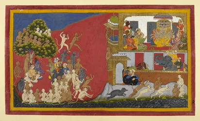 Spione Shuka und Sarana suchen Feindinformationen, während Ramas Verbündete Lanka umzingeln