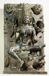 Varunani, Schnitzerei aus dem Konark-Sonnentempel, Orissa, Östliche Ganga-Dynastie