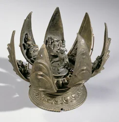 Vishnu mit der Lotusblume umgeben von seinen Inkarnationen, Ostindien, ca. 1200