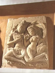 Visvarupa Vishnu in kosmischer Pracht, Shamlaji, Gujarat (Stein)