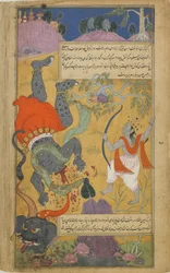 Rama enthauptet Kumbhakarna