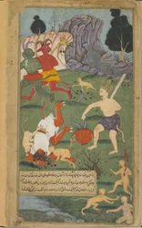 Hanuman enthauptet Trisiras