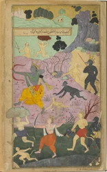 Rama und Laksmana greifen Lanka an