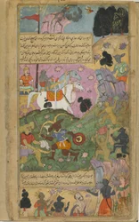 Vibhisana fordert die Affen auf, ihren Sieg über die Raksasas zu vollenden, indem sie Indrajita und seine Truppen töten