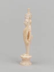 Weißer Bauer, Schachfigur, Indien, ca. 1820