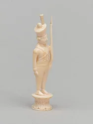 Weißer Bauer, Schachfigur, Indien, ca. 1820
