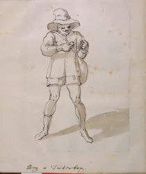 Ein Verkäufer von Zündholzschachteln