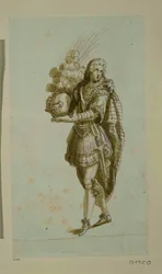 Page mit einem Helm
