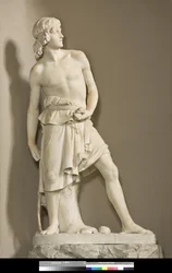 David mit der Schleuder, 1858