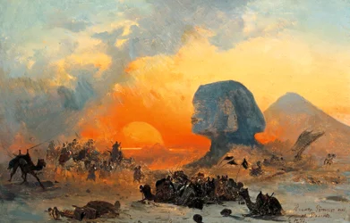 Der Simoun-Wind in der Wüste