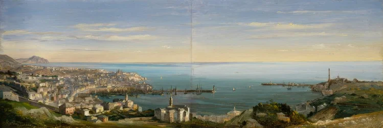 Ansicht von Genua mit Hafen