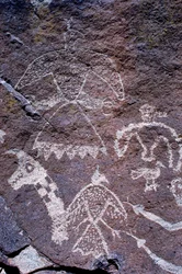 Anasazi-Felskunstgravuren in New Mexico