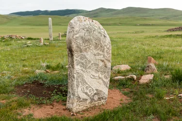 Hirschstein-Stätte in der Nähe von Mörön in Nordmongolei, 2013 (Foto)