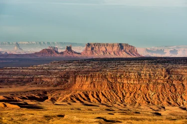 Vom Gooseneck State Park, Utah Blick auf das Monument Valley, 2012